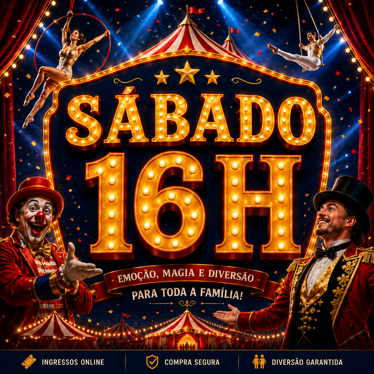 CIRCO SENSACIONAL 30/05 SÁBADO | 16H